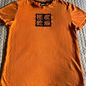 Super Dry Japan Kanji T-Shirt Size L Orange Sold out